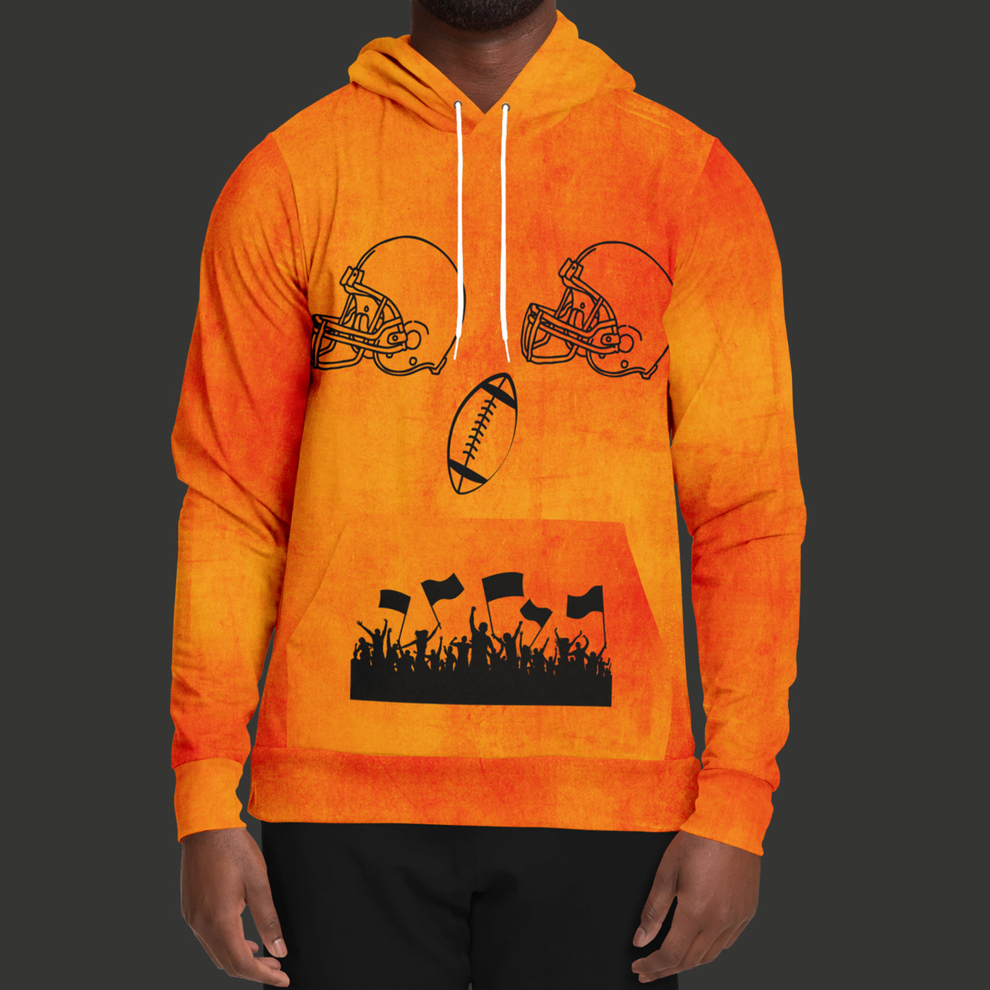 Football-O'-Lantern Hooded Sweatshirt